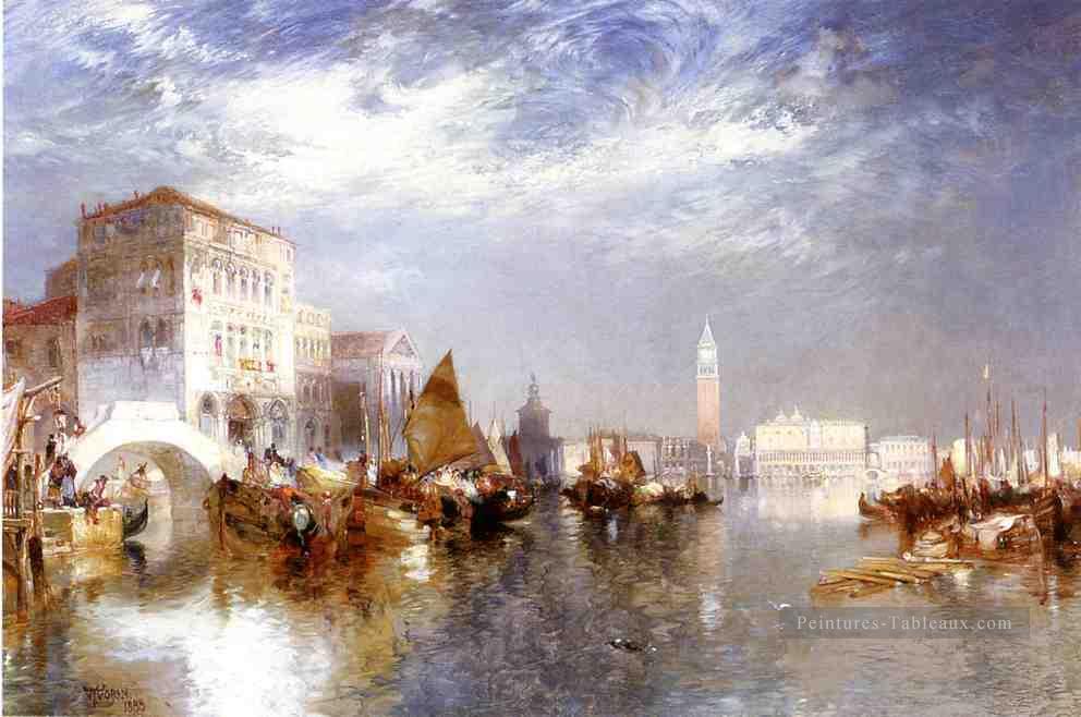 Glorieuse Venise Bateau Thomas Moran Peintures à l'huile